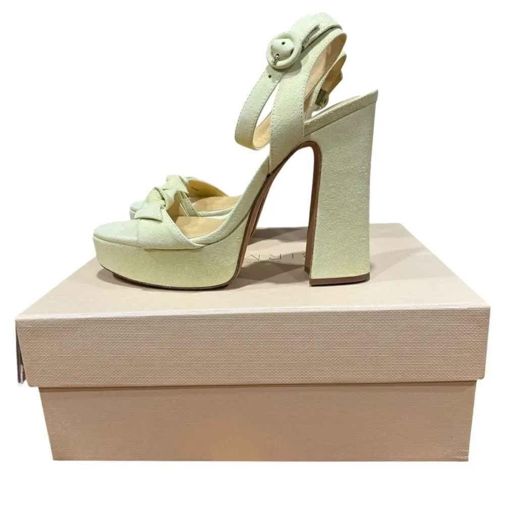 Revolve Alexandre Birman Clarita Curve 120 Suede Platform Sandal Size 39